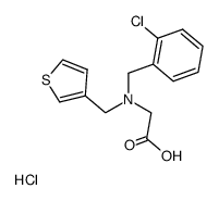 N-(2-chlorobenzyl)-N-(thiophen-3-ylmethyl)glycine hydrochloride结构式