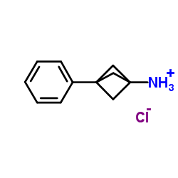 3-Phenylbicyclo[1.1.1]pentan-1-aminium chloride结构式