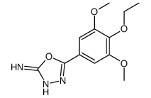 5-(4-ethoxy-3,5-dimethoxyphenyl)-1,3,4-oxadiazol-2-amine结构式