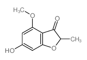 6-hydroxy-4-methoxy-2-methyl-benzofuran-3-one结构式