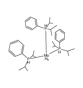 hexahydridotris(diisopropyl(phenyl)phosphine)molybdenum(VI)结构式