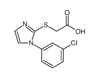 Acetic acid, 2-[[1-(3-chlorophenyl)-1H-imidazol-2-yl]thio] Structure