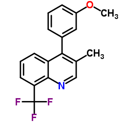 4-(3-Methoxyphenyl)-3-methyl-8-(trifluoromethyl)quinoline结构式