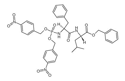 N-(Bis-(4-nitro-benzyl)-phosphoryl)-phenylalanyl-leucin-benzylester Structure