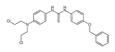 1-(4-benzyloxyphenyl)-3-{4-[bis-(2-chloroethyl)-amino]-phenyl} thiourea结构式