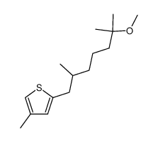 2-(6'-methoxy-2',6'-dimethylheptyl)-4-methylthiophene结构式