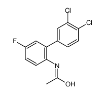 N-(3',4'-Dichloro-5-fluoro-2-biphenylyl)acetamide Structure