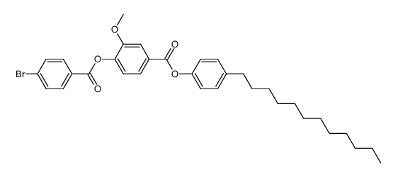 4-(4-Bromo-benzoyloxy)-3-methoxy-benzoic acid 4-dodecyl-phenyl ester结构式