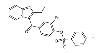 2-ethyl-3-(3-bromo-4-tosyloxybenzoyl)-indolizine Structure