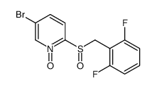 5-bromo-2-[(2,6-difluorophenyl)methylsulfinyl]-1-oxidopyridin-1-ium Structure