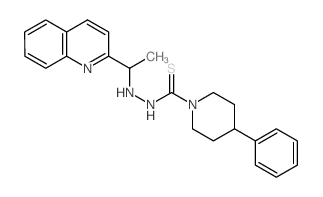 4-phenyl-N-(1-quinolin-2-ylethyl)piperidine-1-carbothiohydrazide Structure