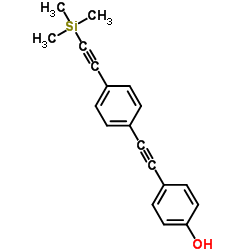 4-((4-((三甲基甲硅烷基)乙炔)苯基)乙炔)苯酚结构式