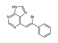 6-(2-bromo-2-phenylethenyl)-7H-purine结构式