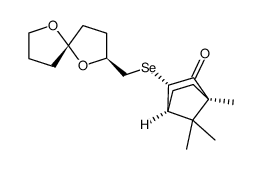 (2S,5S)-2-[(camphorseleno)methyl]-1,6-dioxaspiro[4.4]nonane Structure