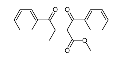 (E)-2-Benzoyl-3-methyl-4-oxo-4-phenyl-but-2-enoic acid methyl ester结构式