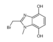 2-(bromomethyl)-1-methylbenzimidazole-4,7-diol结构式