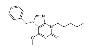 7-benzyl-6-(methylthio)-3-pentyl-3,7-dihydro-2H-purin-2-one结构式