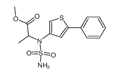 methyl 2-((5-phenylthiophen-3-yl)(sulfamoyl)amino)propanoate Structure