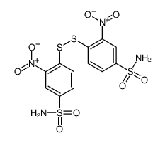 3-nitro-4-[(2-nitro-4-sulfamoylphenyl)disulfanyl]benzenesulfonamide Structure