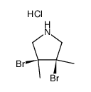 cis-3,4-dibromo-3,4-dimethylpyrrolidine hydrochloride Structure