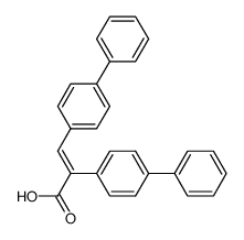 cis-1,2-Bis-(biphenylyl-(4))-ethylen-carbonsaeure-(1)结构式