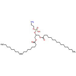 2-{[(2-Aminoethoxy)(hydroxy)phosphoryl]oxy}-3-(palmitoyloxy)propyl (9Z)-9-octadecenoate结构式