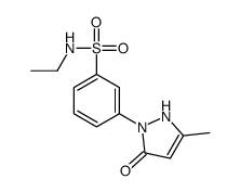 1-(3-w-乙基磺酰基苯基)-3-甲基-5-吡唑酮结构式