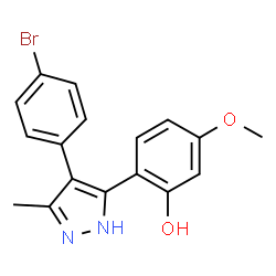 2-[4-(4-Bromophenyl)-3-methyl-1H-pyrazol-5-yl]-5-methoxyphenol picture