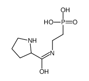 (2-((2-Pyrrolidinylcarbonyl)amino)ethyl)phosphonic acid structure