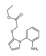 ethyl 2-[1-(2-aminophenyl)pyrrol-2-yl]sulfanylacetate Structure