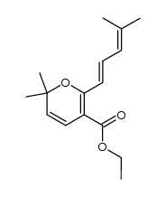 1E ethyl 2,2-dimethyl-6-(4-methylpenta-1,3-dienyl)-2H-pyran-5-carboxylate结构式