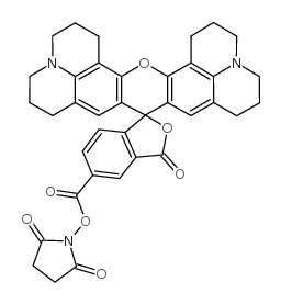 5(6)-羧基-x-罗丹明-n-羟基琥珀酰亚胺酯结构式