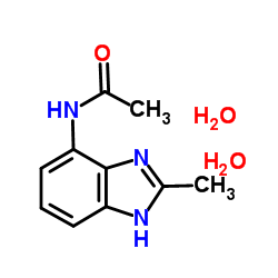 N-(2-Methyl-1H-benzimidazol-4-yl)acetamide dihydrate结构式