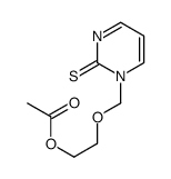 2-[(2-sulfanylidenepyrimidin-1-yl)methoxy]ethyl acetate Structure