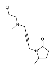 N-(4-((2-Chloroethyl)methylamino)-2-butynyl)-5-methyl-2-pyrrolidone Structure