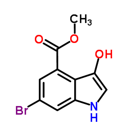 Methyl 6-bromo-3-hydroxy-1H-indole-4-carboxylate结构式