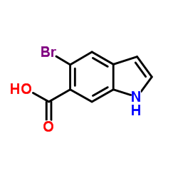 5-Bromo-1H-indole-6-carboxylic acid structure