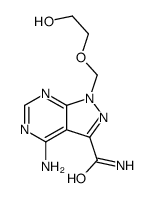 4-amino-1-(2-hydroxyethoxymethyl)pyrazolo[3,4-d]pyrimidine-3-carboxamide结构式