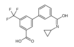 3-[3-(cyclopropylcarbamoyl)phenyl]-5-(trifluoromethyl)benzoic acid Structure