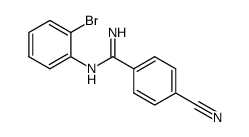 N-(2-bromophenyl)-4-cyanobenzimidamide Structure