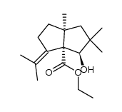 (1S,2R,5S)-1-ethoxycarbonyl-3,3,5-trimethyl-8-(propan-2-ylidene)bicyclo[3.3.0]octan-2-ol Structure