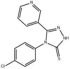4-(4-氯苯基)-5-(吡啶-3-基)-4H-1,2,4-三唑-3-硫醇结构式