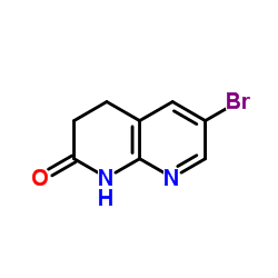 6-溴-3,4-二氢-1H-[1,8]萘啶-2-星空app结构式