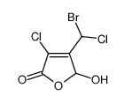 4-(Bromochloromethyl)-3-chloro-5-hydroxy-2(5H)-furanone structure