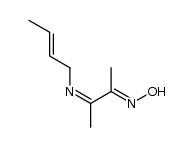 (2E,3Z)-3-(but-2-en-1-ylimino)butan-2-one oxime Structure