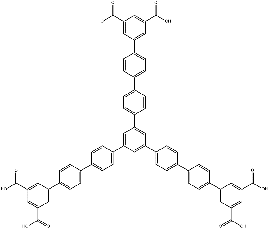 5'''-(3'',5''-Dicarboxy[1,1':4',1''-terphenyl]-4-yl)[1,1':4',1'':4'',1''':3''',1'''':4'''',1''''':4''''',1''''''-septiphenyl]-3,3'''''',5,5''''''-tetracarboxylic acid Structure