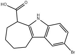 2-Bromo-5,6,7,8,9,10-hexahydro-cyclohepta[b]indole-6-carboxylic acid Structure