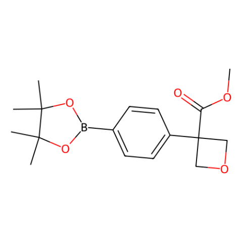 methyl 3-[4-(4,4,5,5-tetramethyl-1,3,2-dioxaborolan-2-yl)phenyl]oxetane-3-carboxylate Structure