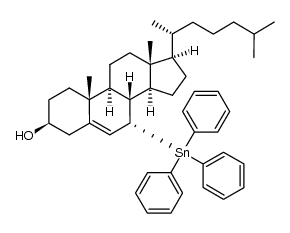 7α-triphenylstannylcholesta-5-en-3β-ol结构式