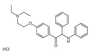 2-[4-(2-anilino-2-phenylacetyl)phenoxy]ethyl-diethylazanium,chloride Structure